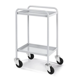 vendita online Carrello con 2 ripiani senza freni mm.555x445x845h - grigio ral7035 Carrelli e Contenitori Per Officina - Moduli Per Carrelli Fami